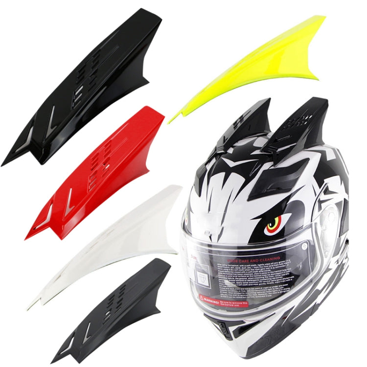 1 Pair Motorcycle Helmet  Horns Plastic Paste Decoration(White) - In Car by buy2fix | Online Shopping UK | buy2fix