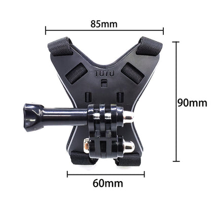 TUYU Motorcycle Helmet Chin Action Camera Mobile Phone Mounting Bracket Black Bracket+Mobile Phone Clip - Helmet Mount by TUYU | Online Shopping UK | buy2fix