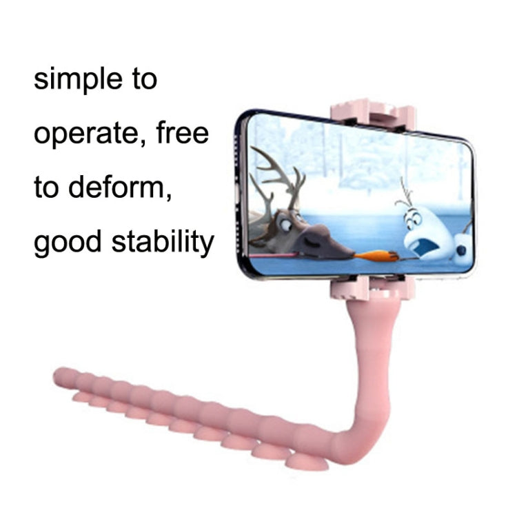 3PCS Caterpillar Mobile Phone Stand Magic Suction Cup Bedside Desktop Bracket(Red Pink) - Lazy Bracket by buy2fix | Online Shopping UK | buy2fix