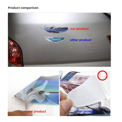 5 Sets Car 3D Feather Body Sticker Scratch Blocking Sticker(Style 1) - In Car by buy2fix | Online Shopping UK | buy2fix