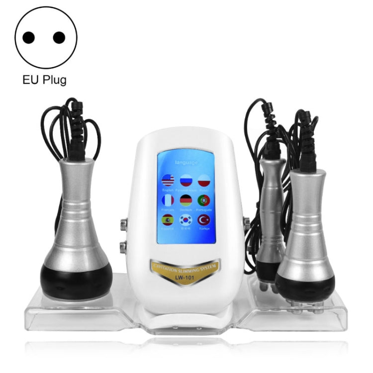 3-in-1 40K Ultrasonic Fat Blasting Device  Radio Frequency Beauty Device Metal Handle(EU Plug) - Beauty Instrument by buy2fix | Online Shopping UK | buy2fix