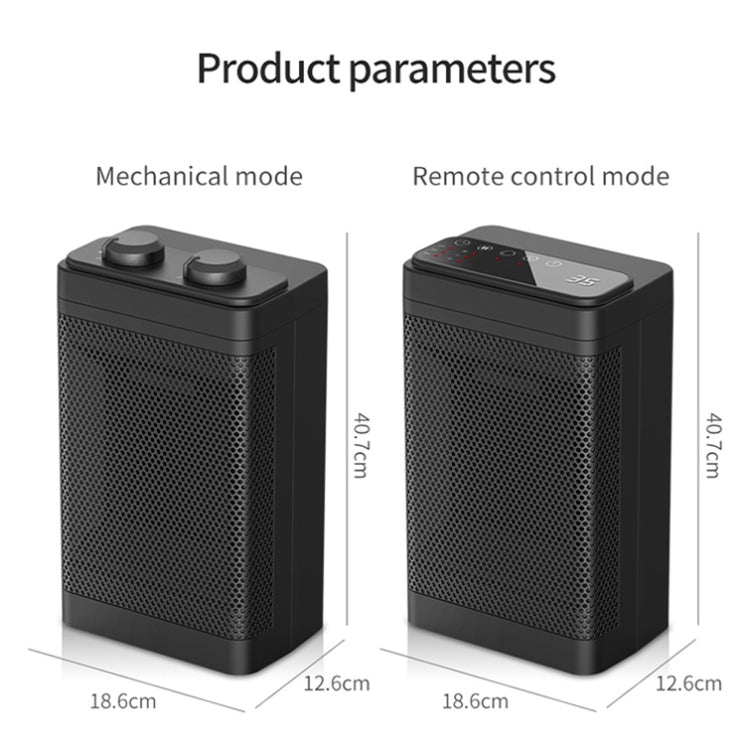 Office Household Mute Desktop Shaking Head Electric Heaters, Spec: Knob (EU Plug) - Consumer Electronics by buy2fix | Online Shopping UK | buy2fix