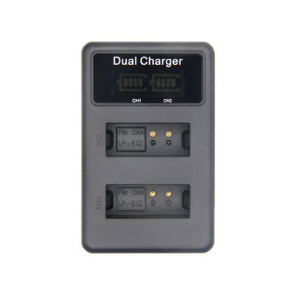 LP-E12 Vertical Dual Charge Action Camera Battery Charger - Camera Accessories by buy2fix | Online Shopping UK | buy2fix