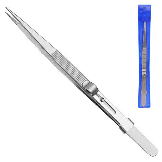 Diamond Jewellery Tweezers With Slotted Stainless Steel Tweezers ,Spec: Straight - Clothing & Beauty by buy2fix | Online Shopping UK | buy2fix