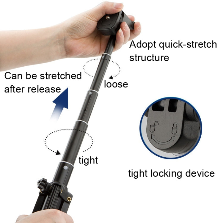 YUNTENG 1688 Selfie Stick Tripod Bluetooth Remote Control Camera Stand(Black) - Consumer Electronics by YUNTENG | Online Shopping UK | buy2fix