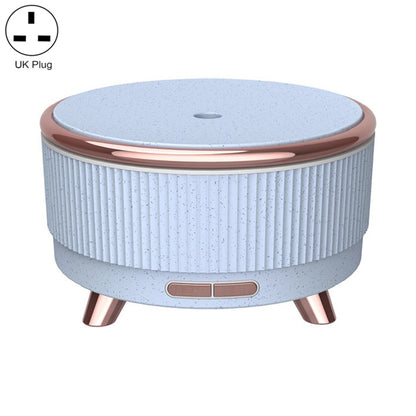 Ultrasonic Aromatherapy Diffuser Humidifier Essential Oil Diffuser UK Plug(Blue Flower Dot) - Home & Garden by buy2fix | Online Shopping UK | buy2fix