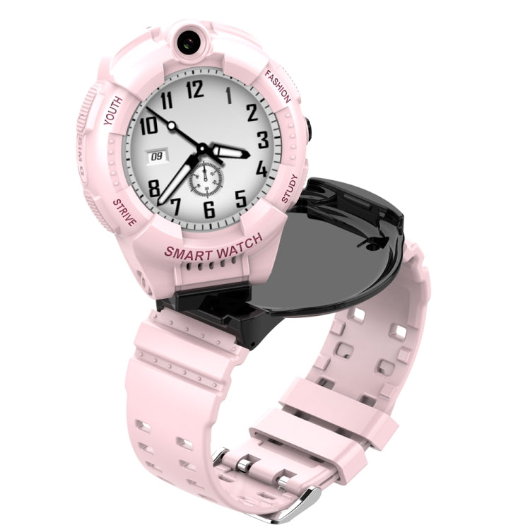 F01 1.28 Inch 4G Rotatable Dual-Camera Children Smart Calling Watch With SOS Function(Pink) - Smart Wear by buy2fix | Online Shopping UK | buy2fix