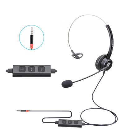 VT200 Single Ear Telephone Headset Operator Headset With Mic,Spec: 3.5mm Single Plug With Answer Key - Consumer Electronics by buy2fix | Online Shopping UK | buy2fix
