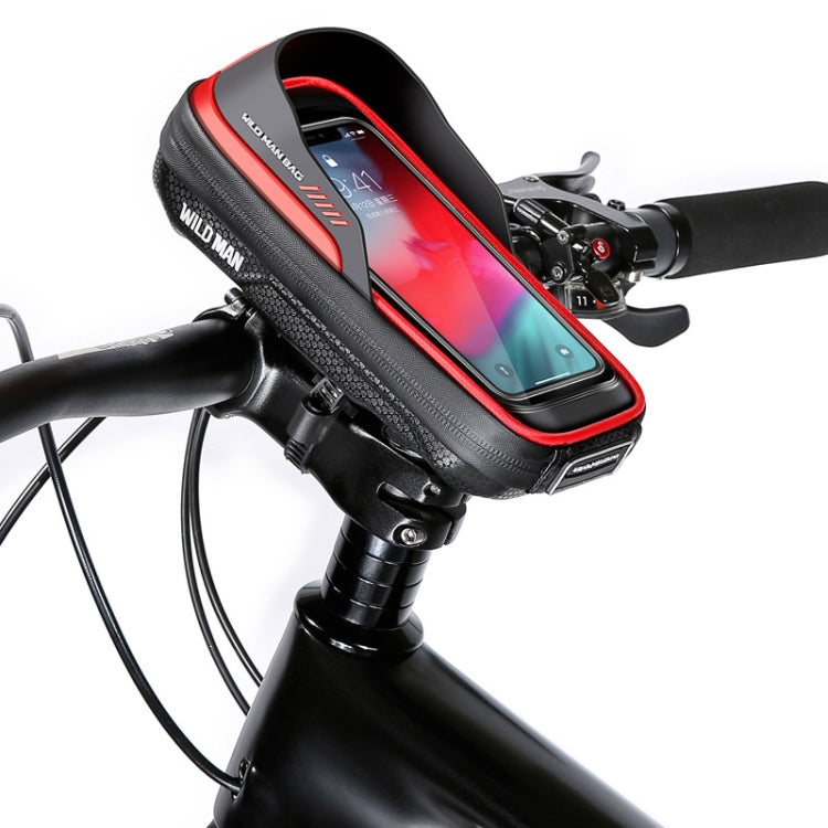 WILD MAN ES16 0.5L EVA Hard Shell Waterproof Touch Screen Bicycle Handlebar Bag(Black) - Bicycle Bags by WILD MAN | Online Shopping UK | buy2fix