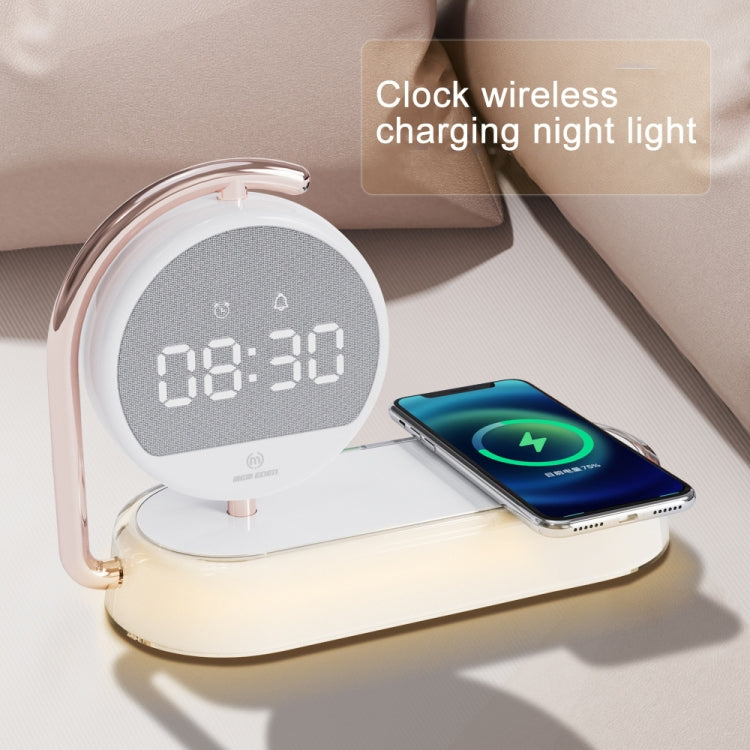 K01T 15W  3 In 1 Mobile Phone Wireless Charging with Alarm Clock and Night Light(White) - Apple Accessories by buy2fix | Online Shopping UK | buy2fix
