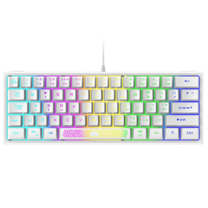 ZIYOULANG K61 62 Keys Game RGB Lighting Notebook Wired Keyboard, Cable Length: 1.5m(White) - Wired Keyboard by ZIYOULANG | Online Shopping UK | buy2fix