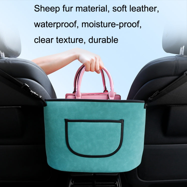 DE RAN FU Car Seat Storage Bag Chair Back Fur Leather Storage Bag(Brown) - Stowing Tidying by DE RAN FU | Online Shopping UK | buy2fix