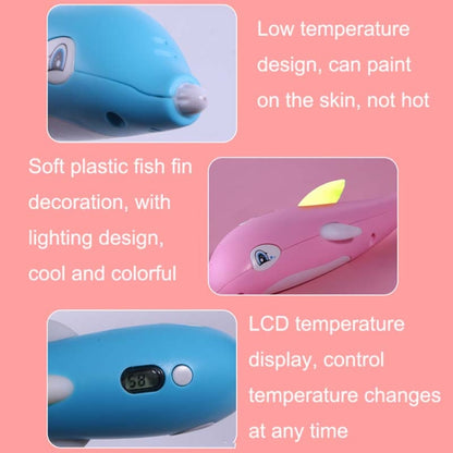 Children 3D Printing Pen Low Temperature Intelligent Screen Display Voice Drawing Pen, Style:, Color: 13 Colors (Blue) - Consumer Electronics by buy2fix | Online Shopping UK | buy2fix