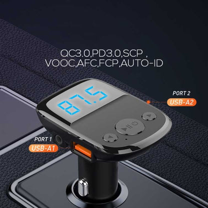 LDNIO C706Q QC3.0+AUTO-ID Car Bluetooth FM Music Digital Display Car Charger with Type-C/USB-C Cable - In Car by LDNIO | Online Shopping UK | buy2fix