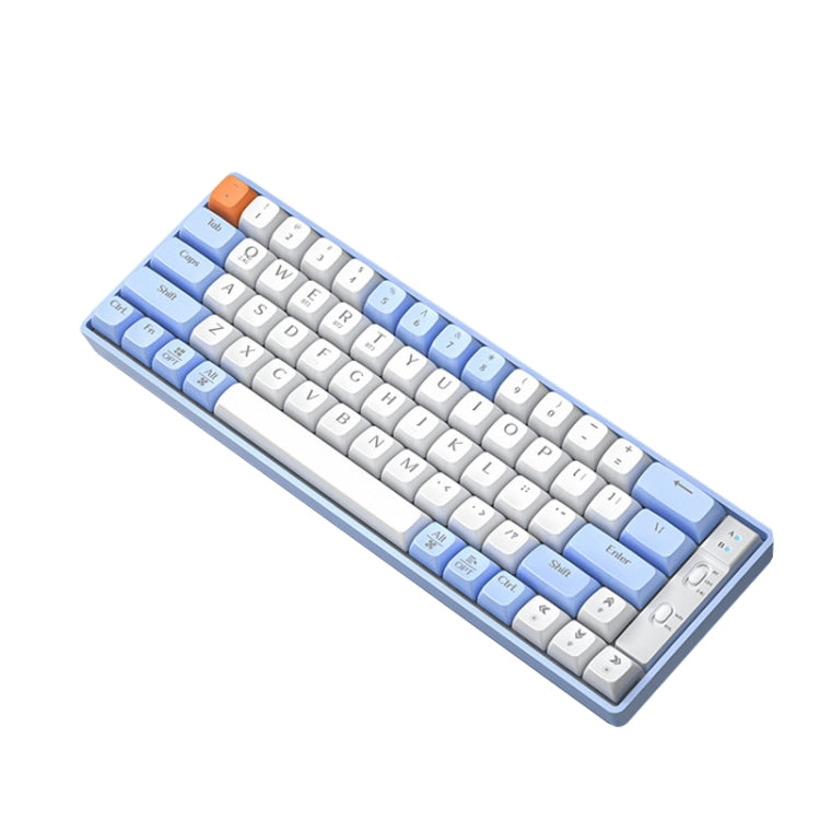 LANGTU GK65 65 Keys Wireless / Bluetooth / Wired Three Model Game Mechanical Keyboard, Cable Length: 1.5m(Sky Blue) - Wireless Keyboard by LANGTU | Online Shopping UK | buy2fix