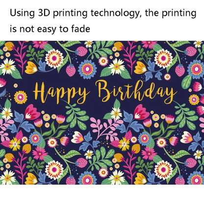 1.5m x 1m Flower Series Happy Birthday Party Photography Background Cloth(MDU04214) - Camera Accessories by buy2fix | Online Shopping UK | buy2fix