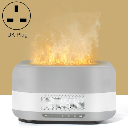 400ml Simulation Flame Humidifier Home Essential Oil Aromatherapy Machine, Color: Gray B Clock(UK Plug) - Home & Garden by buy2fix | Online Shopping UK | buy2fix