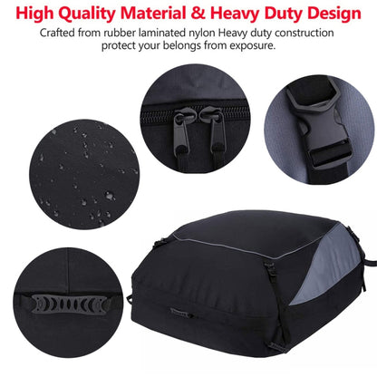 600D Oxford Cloth Car Luggage Bag Outdoor SUV Foldable Roof Bag, Size: L: 160 x 110 x 45cm(Black+Gray) - In Car by buy2fix | Online Shopping UK | buy2fix