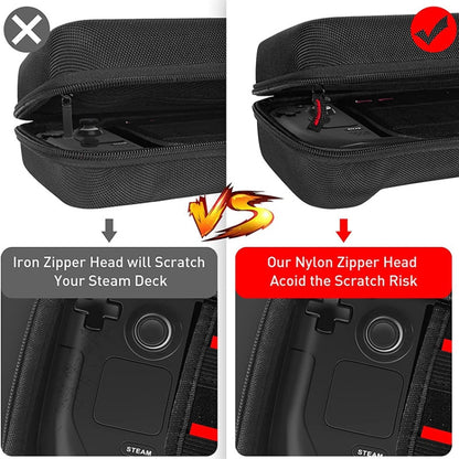 For Steam Deck Game Console Storage Bag Handheld EVA Oxford Cloth Hard Bag(1680D Black) - Accessories by buy2fix | Online Shopping UK | buy2fix