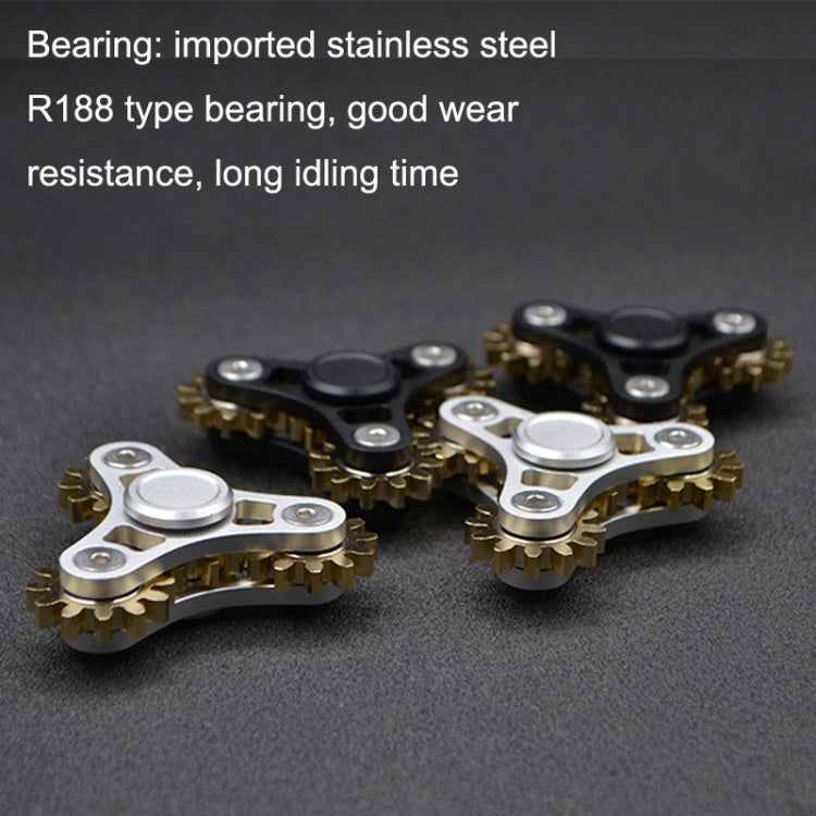 Four Gear Black Linkage Fidget Spinner Decompression Toy - Spinning Toys by buy2fix | Online Shopping UK | buy2fix