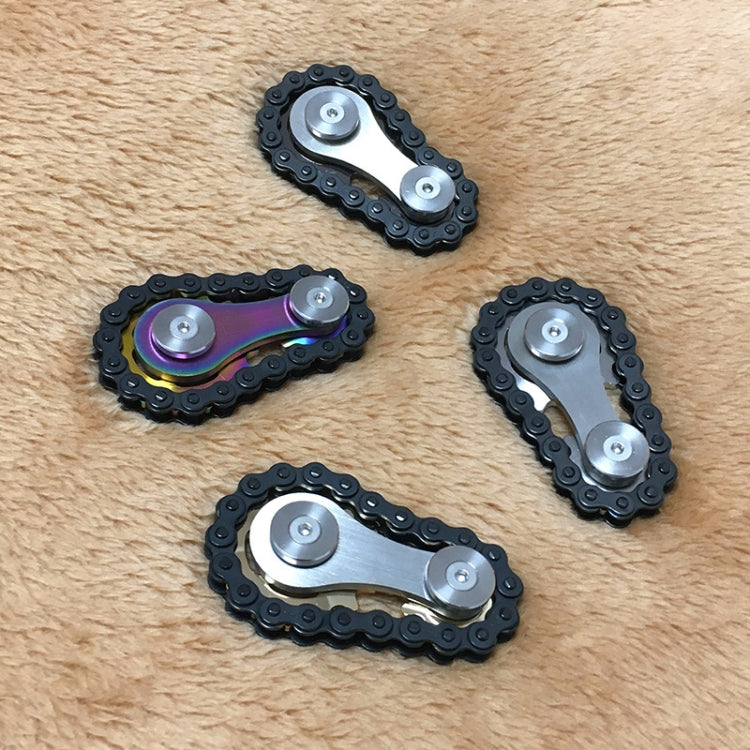 Black Chain Gyro Fingertip Gyro EDC Metal Toy Gear Sprocket Flywheel, Color: Gun Plated - Spinning Toys by buy2fix | Online Shopping UK | buy2fix