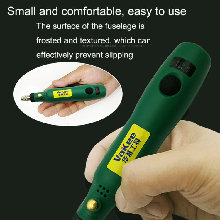 Mini Jade Beeswax Sculptor Tool Grinding Polishing Machine Micro Household Drill(Green) - Drill & Drill Bits by Vakee | Online Shopping UK | buy2fix