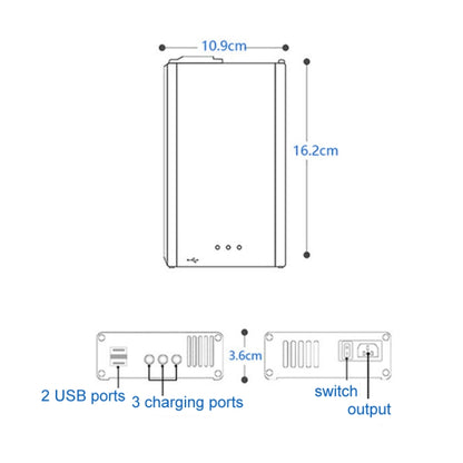 for DJI Mavic 3 YX 1 to 5 Charger With Switch(UK Plug) - DJI & GoPro Accessories by buy2fix | Online Shopping UK | buy2fix