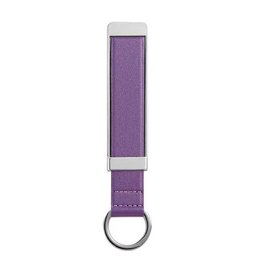 PU Leather Metal Wrist Strap Cell Phone Holder Zinc Alloy Paste Desktop Stand(Purple) - Hand-Sticking Bracket by buy2fix | Online Shopping UK | buy2fix