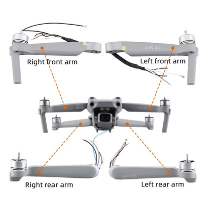 for Mavic Air 2S Left Front Arm Front And Rear Machine Arm Shell Repair Accessories - DJI & GoPro Accessories by buy2fix | Online Shopping UK | buy2fix