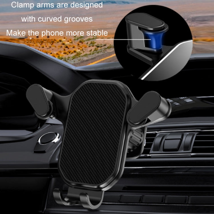 Car Air Outlet Upside-down Hook Strong Mobile Phone Holder(High-grade Black) - In Car by buy2fix | Online Shopping UK | buy2fix