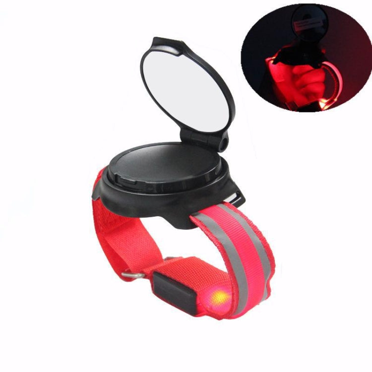 Bicycle 360-degree Rotating Rearview Mirror With Wrist Light - View Mirrors by buy2fix | Online Shopping UK | buy2fix