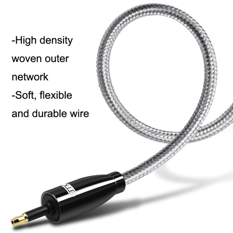 EMK QH4.0 Mini Toslink 3.5mm Interface SPDIF Audio Fiber Optical, Length: 2m(Black) -  by EMK | Online Shopping UK | buy2fix