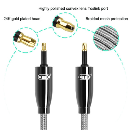EMK QH4.0 Mini Toslink 3.5mm Interface SPDIF Audio Fiber Optical, Length: 5m(Black) -  by EMK | Online Shopping UK | buy2fix