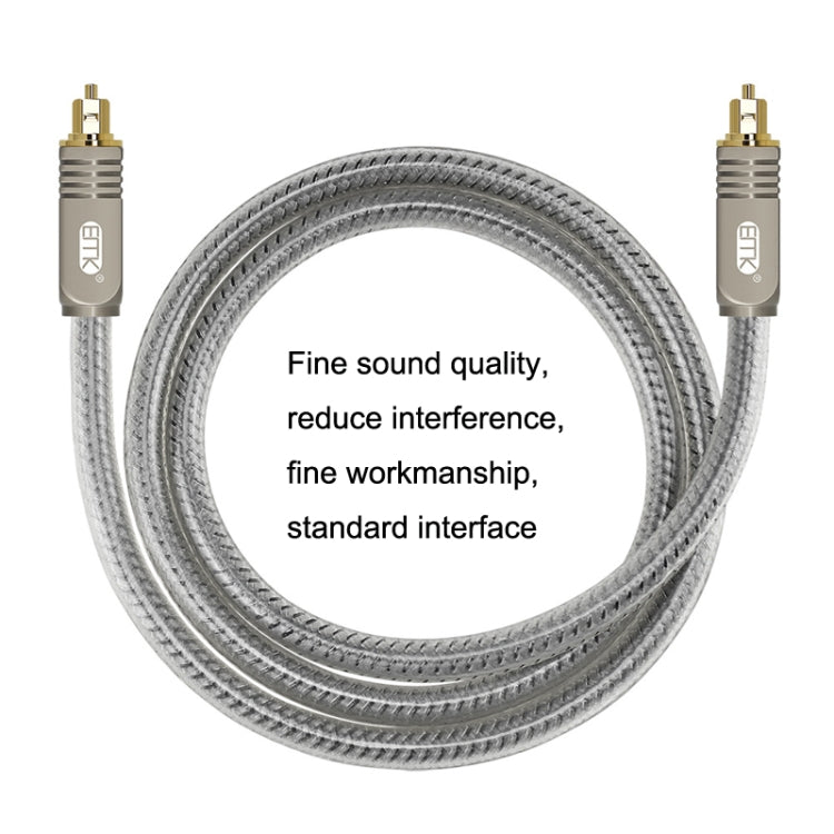 EMK YL/B Audio Digital Optical Fiber Cable Square To Square Audio Connection Cable, Length: 30m(Transparent Gray) - Audio Optical Cables by EMK | Online Shopping UK | buy2fix