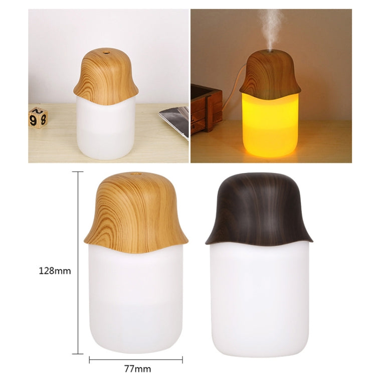 Desktop USB Humidifier Wood Grain Air Aromatherapy Night Light(Dark Color) - Air Purifiers & Parts by buy2fix | Online Shopping UK | buy2fix