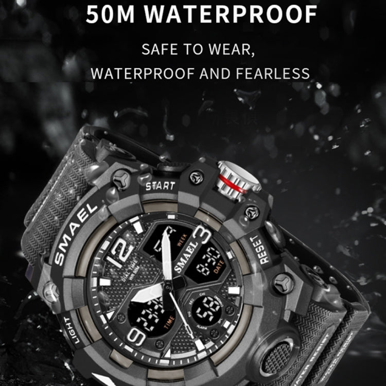 SMAEL 8008 Outdoor Sports Multifunctional Waterproof Luminous Men Watch(Orange) - LED Digital Watches by SMAEL | Online Shopping UK | buy2fix