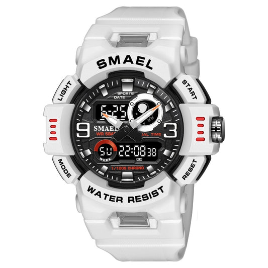 SMAEL 8063 Outdoor Electronic Alarm Sports Watch Double Showed Astronaut Student Watch(White) - Sport Watches by SMAEL | Online Shopping UK | buy2fix