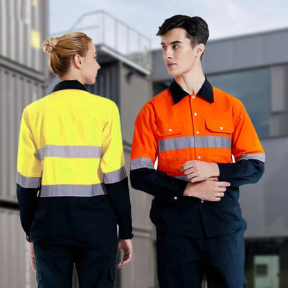 Pure Cotton Long-sleeved Reflective Clothes Overalls Work Clothes, Size: XXL(Single Reflector Pants) - Workplace Safety Supplies by buy2fix | Online Shopping UK | buy2fix