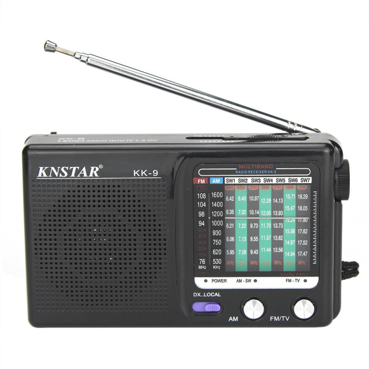 BAIJIALI KK9 Full-band Radio Player Portable Retro Multifunctional Mini Radio(Black) - Consumer Electronics by BAIJIALI | Online Shopping UK | buy2fix