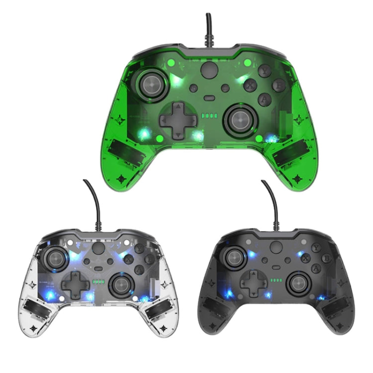For Microsoft XBOX One / PC XO300 RGB Luminous Wired Gamepad(Transparent) - Gamepad by buy2fix | Online Shopping UK | buy2fix