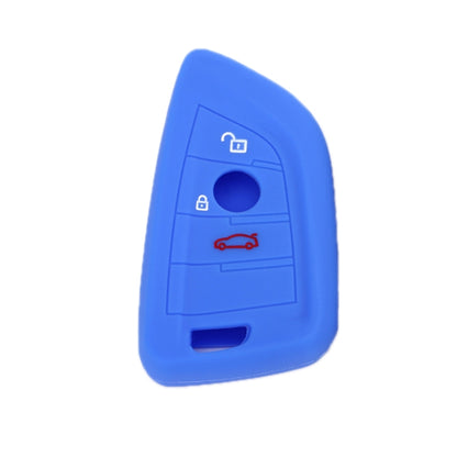 For BMW 1 Series X4/X2/XM5 2pcs Soft Silicone Remote Key Cover(Sea Blue) - In Car by buy2fix | Online Shopping UK | buy2fix