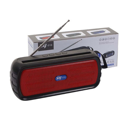 BAIJIALI SY-918 Solar Emergency Radio Read U Disk Large Volume Speaker LED Light Portable Player(Red) - Consumer Electronics by BAIJIALI | Online Shopping UK | buy2fix