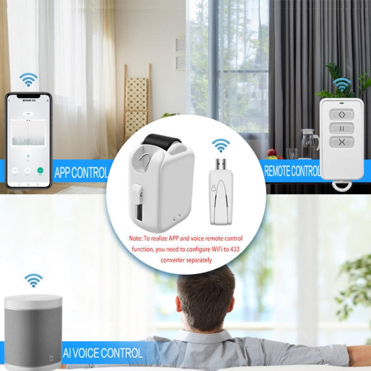 X101 Smart Home Automatic Curtain Machine With RC, Style: Roman Pole Model Double Host - Consumer Electronics by buy2fix | Online Shopping UK | buy2fix