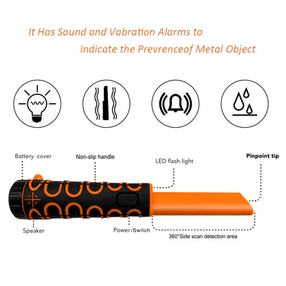 Goint IP68 Waterproof Convenience Metal Scanner High Sensitivity Underwater Metal Detector(Orange) - Metal Detector by Goint | Online Shopping UK | buy2fix