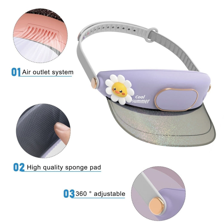 Cute Pet Bladeless Fan Hat USB Rechargeable Adjustable Speed Summer Sun Protection Sunshade Fan(Star Rabbit) - Consumer Electronics by buy2fix | Online Shopping UK | buy2fix