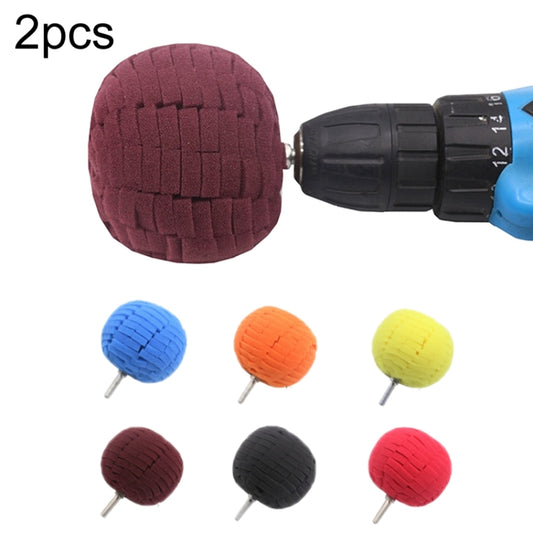 2pcs Car Wheel Rim Small Area Sponge Polishing Ball(Random Color Delivery) - In Car by buy2fix | Online Shopping UK | buy2fix