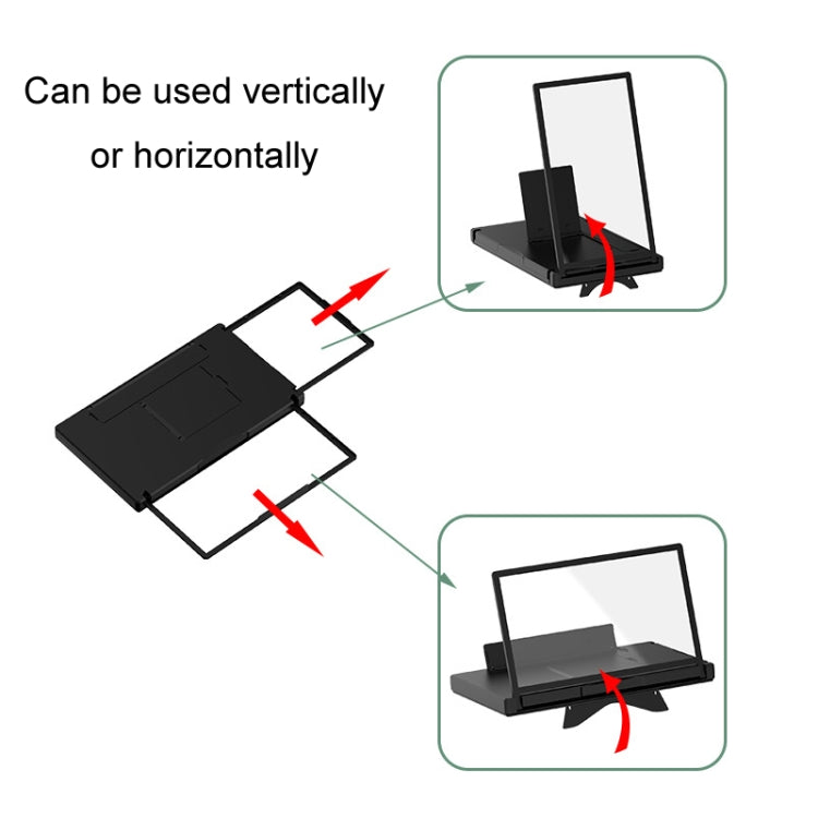 12-Inch Dual-HD Lens Horizontal Vertical Mobile Phone Screen Amplifier(Red) - Screen Magnifier by buy2fix | Online Shopping UK | buy2fix
