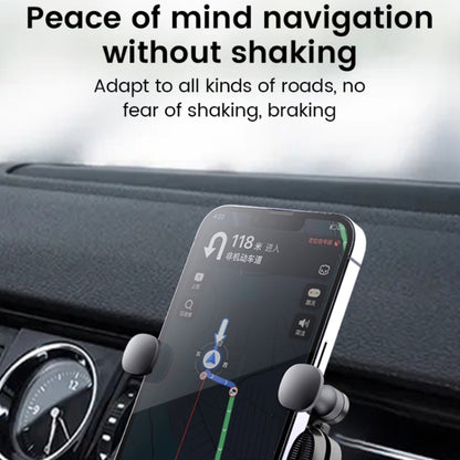 S03 Vehicle Air Outlet Gravity Navigation Mobile Phone Holder, Color: White Eagle Mouth - In Car by buy2fix | Online Shopping UK | buy2fix