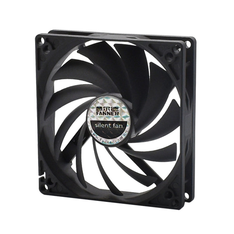 FANNER Ice Soul F10015 Desktop Computer Radiator PWM Intelligent Speed Regulation Ultra-thin Chassis Fan(Black) - Fan Cooling by FANNER | Online Shopping UK | buy2fix