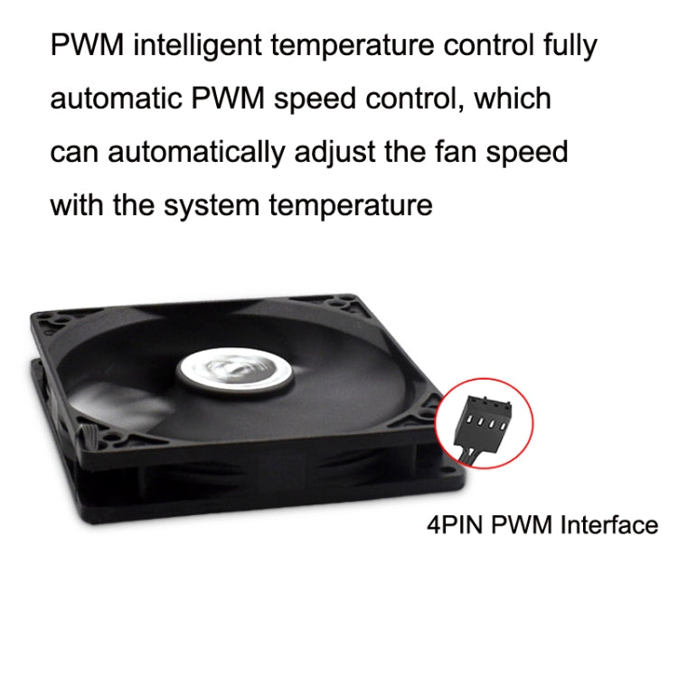 FANNER Ice Soul F10015 Desktop Computer Radiator PWM Intelligent Speed Regulation Ultra-thin Chassis Fan(Black) - Fan Cooling by FANNER | Online Shopping UK | buy2fix